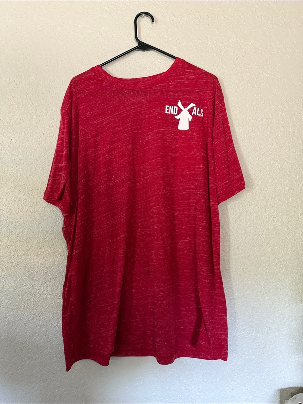 Men's Red Heather Short-Sleeve Tee - END ALS Graphic